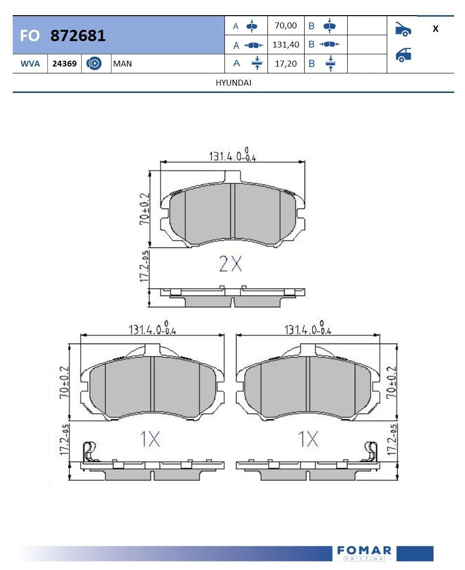 Brake Pad Set, disc brake